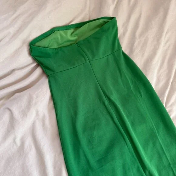 Green Strapless Dress - Picture 9 of 9